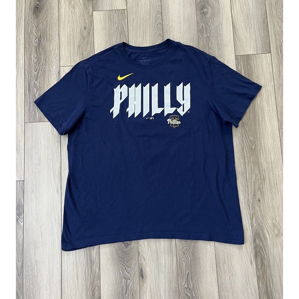 Nike Philadelphia Phillies Short Sleeve T-Shirt Mens Sz XL PHILLY Blue Harper #3